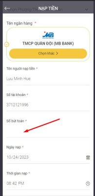 Hướng dẫn nạp tiền tại nhà cái Vegas79 12 Screenshot 10